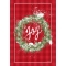 Joy Wreath Double Sided Garden Flag