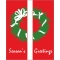 30 x 84 in. Holiday Banner Season's Greeting Wreath-Double Sided