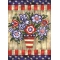 Patriotic Flowers House Flag